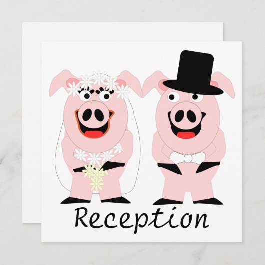 Varkens Avondreceptie Kaart (Voorkant / Achterkant)