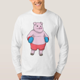 Varkens bij Boxing met boxinghandschoenen T-shirt