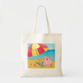 Varkens bij de strand Canvas tas (Voorkant)