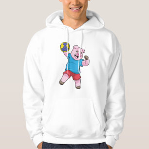 Varkens bij handbalsport hoodie