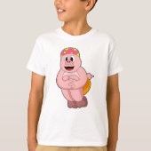 Varkens bij het pompen in water t-shirt (Voorkant)