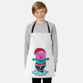 Varkens bij ijsschaatsen met ijs-schaatsen en -Pet Schort (Gedragen)