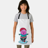 Varkens bij ijsschaatsen met ijs-schaatsen en -Pet Schort (Insitu)