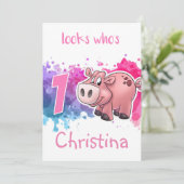 Varkens Birthday-kaart Kaart (Staand voorkant)