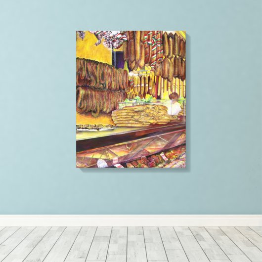 Varkens, Boedapest Canvas Afdruk (Insitu (Houten vloer))