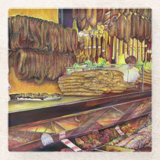 Varkens, Boedapest Glazen Onderzetter (Voorkant)