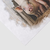 Varkens Boerderij Varkens Tissuepapier (Detail)