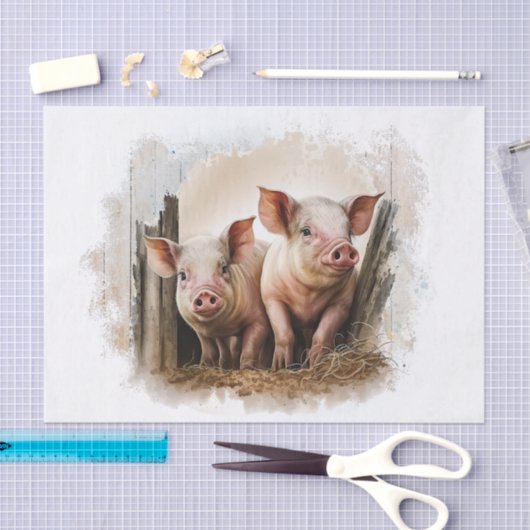 Varkens Boerderij Varkens Tissuepapier (Craft)