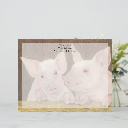 Varkens Briefhoofd (Staand voorkant)