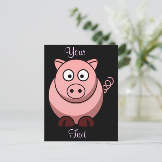 Varkens Briefkaart (Staand voorkant)