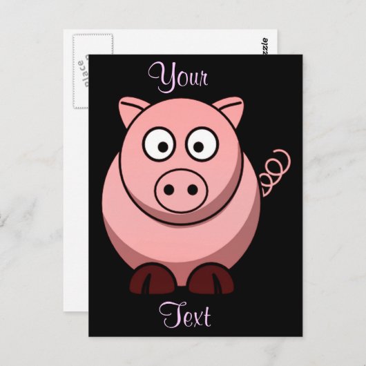 Varkens Briefkaart (Voorkant / Achterkant)