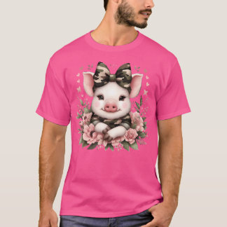 Varkens Camouflage Oude Camo Boog Camo Coquette Bo T-shirt