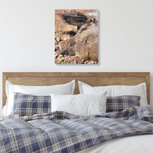 VARKENS CANVAS AFDRUK (Insitu (Slaapkamer))