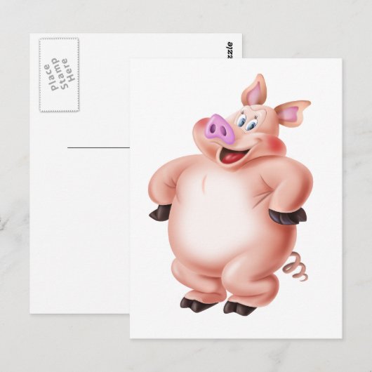 Varkens, cerdo, porco, Schwein, cochon Briefkaart (Voorkant / Achterkant)