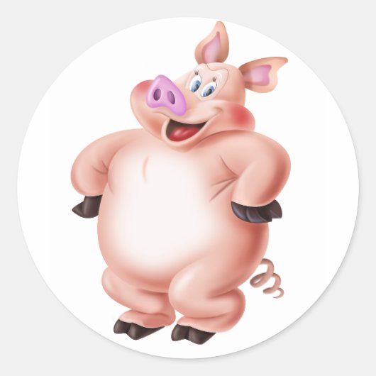Varkens, cerdo, porco, Schwein, cochon Ronde Sticker (Voorkant)