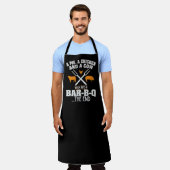 Varkens ChickenJoke Large Black Apron Schort (Gedragen)