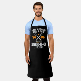 Varkens ChickenJoke Large Black Apron Schort