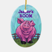 Varkens Coming en Going Keramisch Ornament (Voorkant)