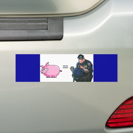 Varkens = Cop Bumpersticker (Op auto)
