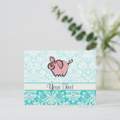 Varkens; Cute Briefkaart (Staand voorkant)