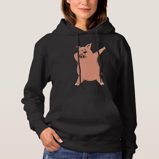 Varkens Dabbing Animal Animals Hoodie (Voorkant)