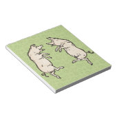 varkens dansen Antique biggen dans Notitieblok (Schuin)
