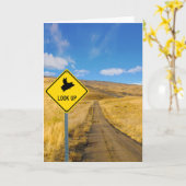 Varkens die boven het teken vliegen kaart (Gele Bloem)