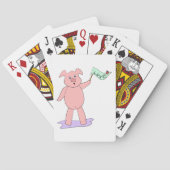 Varkens die een liefdesvlag spelen pokerkaarten (Achterkant)