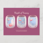 Varkens die langs het raam van een vliegtuig vlieg briefkaart (Voorkant)