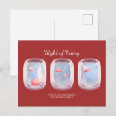 Varkens die langs het raam van een vliegtuig vlieg briefkaart (Voorkant / Achterkant)