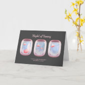 Varkens die langs het raam van een vliegtuig vlieg kaart (Gele Bloem)