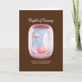 Varkens die langs het raam van een vliegtuig vlieg kaart (Voorkant)