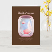 Varkens die langs het raam van een vliegtuig vlieg kaart (Gele Bloem)