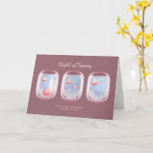 Varkens die langs het raam van een vliegtuig vlieg kaart (Gele Bloem)