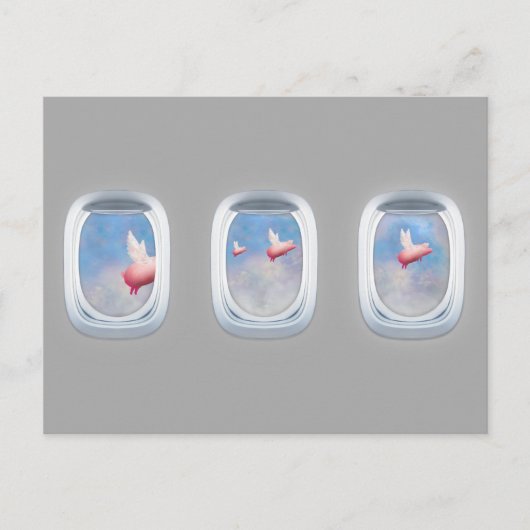 Varkens die voorbij het briefkaart van (Voorkant)