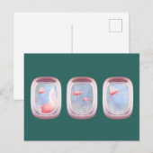 Varkens die voorbij vliegtuigraam vliegen briefkaart (Voorkant / Achterkant)