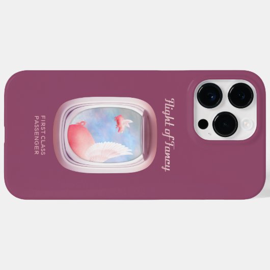 Varkens die voorbij vliegtuigraam vliegen Case-Mate iPhone case (Achterkant (horizontaal))