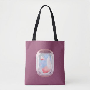 Varkens die voorbij vliegtuigraam vliegen tote bag