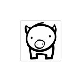 Varkens Doodle Rubber Stempel (Afrduk)