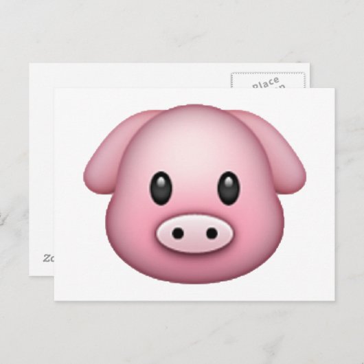 Varkens - Emoji Briefkaart (Voorkant / Achterkant)