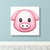 Varkens - Emoji Canvas Afdruk (Insitu (Houten vloer))