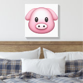Varkens - Emoji Canvas Afdruk (Insitu (Slaapkamer))
