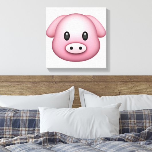 Varkens - Emoji Canvas Afdruk (Insitu (Slaapkamer))