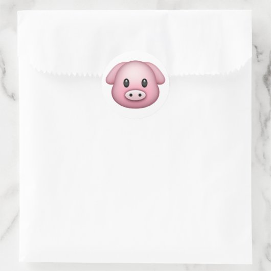 Varkens - Emoji Ronde Sticker (Tas)