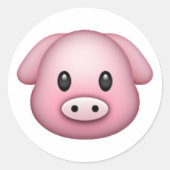 Varkens - Emoji Ronde Sticker (Voorkant)