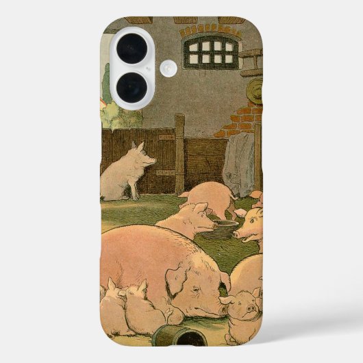 Varkens en biggen op het Boerderij Case-Mate iPhone Case (Achterkant)