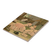 Varkens en biggen op het Boerderij Tegeltje (Zijkant)