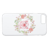 Varkens en bloemen Case-Mate iPhone case (Achterkant (Horizontaal))