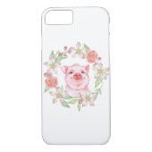Varkens en bloemen Case-Mate iPhone case (Achterkant)