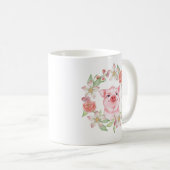 Varkens en bloemen koffiemok (Voorkant rechts)